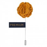 Tan Fabric Flower Lapel Pin