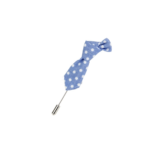 Light Blue Polka Dots Tie Lapel Pin Light Blue Polka Dots Tie Lapel Pin
