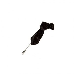 Black Polka Dots Tie Lapel Pin