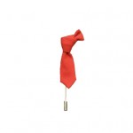 Solid Red Tie Lapel Pin