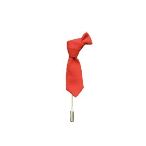 Solid Red Tie Lapel Pin