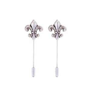 Silver Fleur-de-Lis Lapel Pin