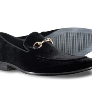 Moretti Black Loafers with Buckle-0