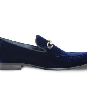 Moretti Navy Loafers with Buckle-0