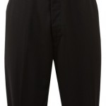 Black Flat Front Regular Fit Dress Pants