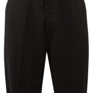 Black Flat Front Regular Fit Dress Pants