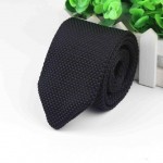 Black Knit Skinny Tie