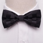 Black Patterned Bow Tie