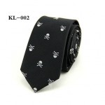 Black Tie with White Bones and Skulls