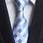 Blue Tie with Squares