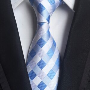 Blue Tie with Squares