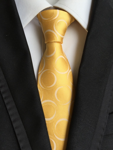 Gold Tie with Circles Gold Tie with Circles