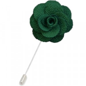 Green Fabric Flower Lapel Pin