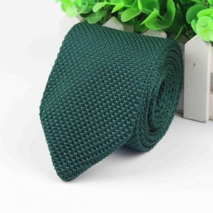 Green Knit Skinny Tie