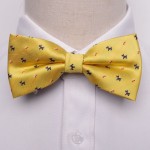 Yellow Bow Tie with Dogs