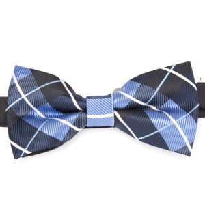 Blue and Navy Checkered Bow Tie