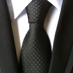 Black Dots on Black Tie