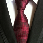 Dark Red Patterned Tie