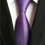 Purple Diagonal Stripe Pattern Tie